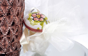 Tappo in ceramica decorato a mano e tulle - Collezione Ceramiche di Vietri - €5.00